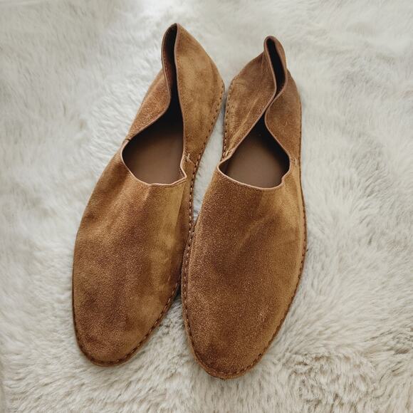 NEW Vince Finola d'Orsay Neutral Tan Suede Leather Flats